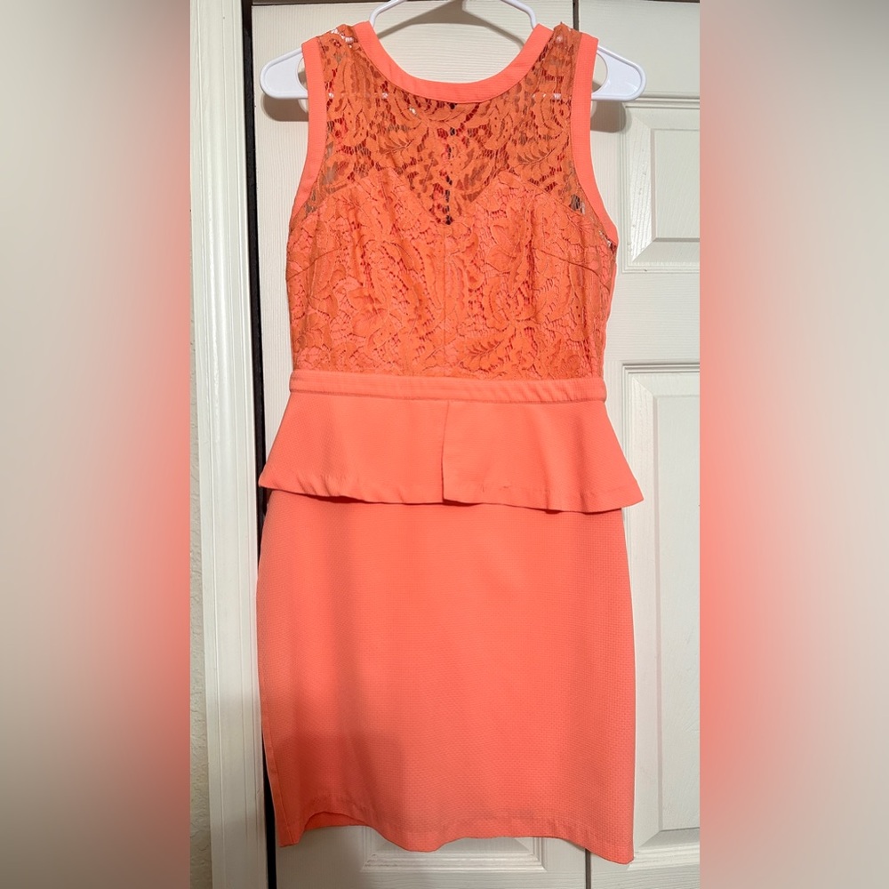 CB Coral Peach Lace Dress!